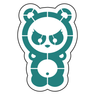 Dangerous Panda Sticker (Turquoise)